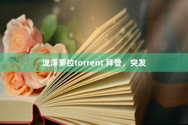 泷泽萝拉torrent 拜登，突发