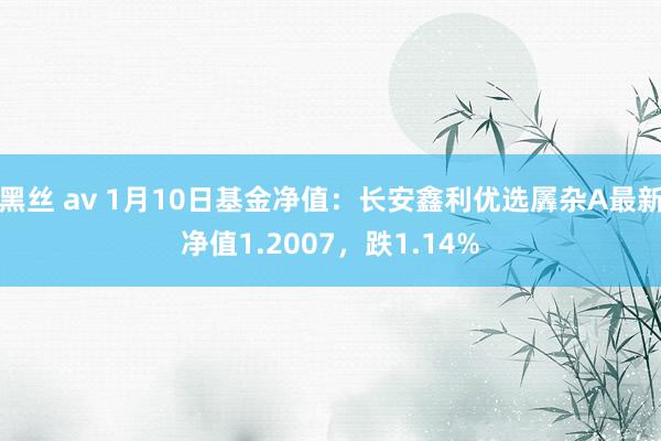 黑丝 av 1月10日基金净值：长安鑫利优选羼杂A最新净值1.2007，跌1.14%